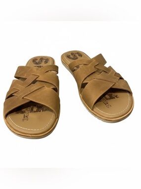SOREL Womens Ella Slide Women Camel Brown Comfort Waterproof Sandals Sz 9